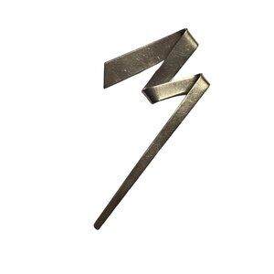 Sterling Silver 925 Zig Zag Lightning Brooch Pin Unsigned Vintage Modernism